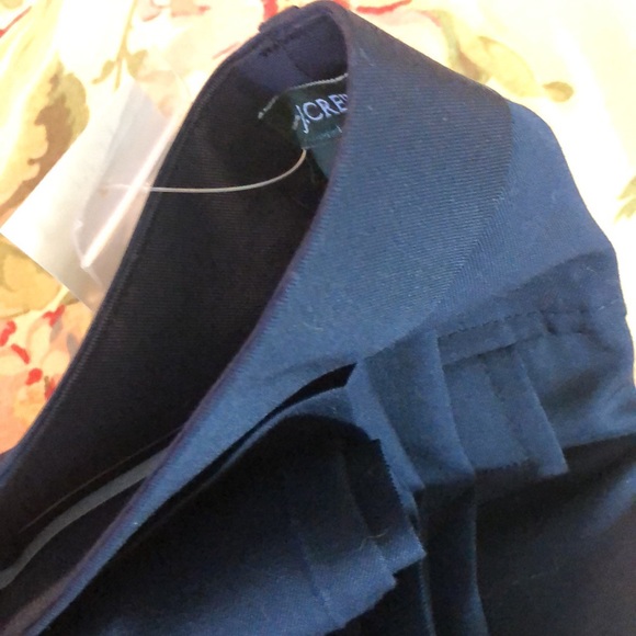 J CREW Size 16 33” Tall inseam 100% Wool Fully Lined Flat Front Deep Navy NEW - Picture 15 of 15